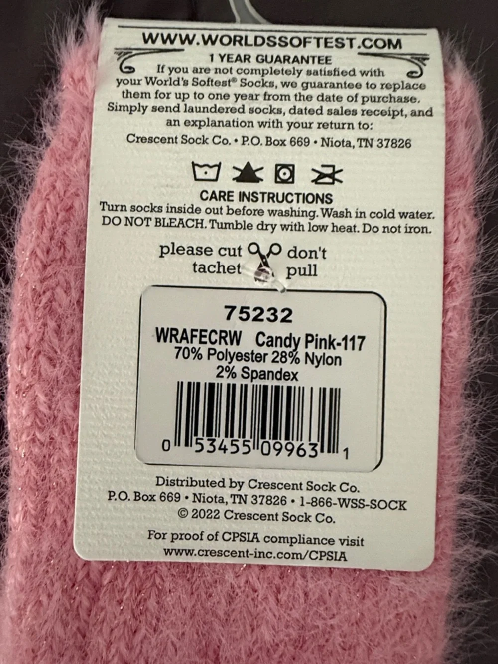Plush Fuzzy Socks candy pink size 6-11